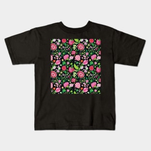 Flower red repeating pattern Kids T-Shirt